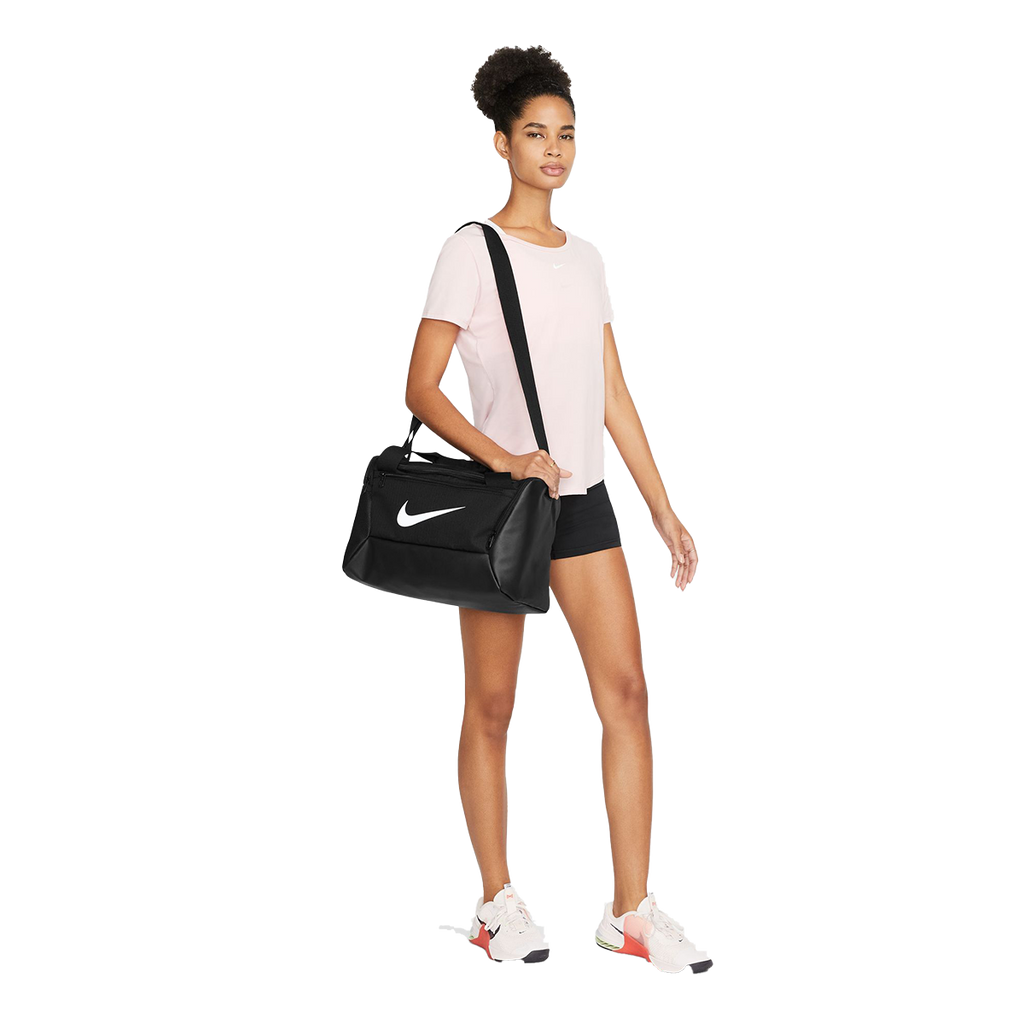 Nike Brasilia 9.5 Duffle — Black - White — Size XSmall — Back View
