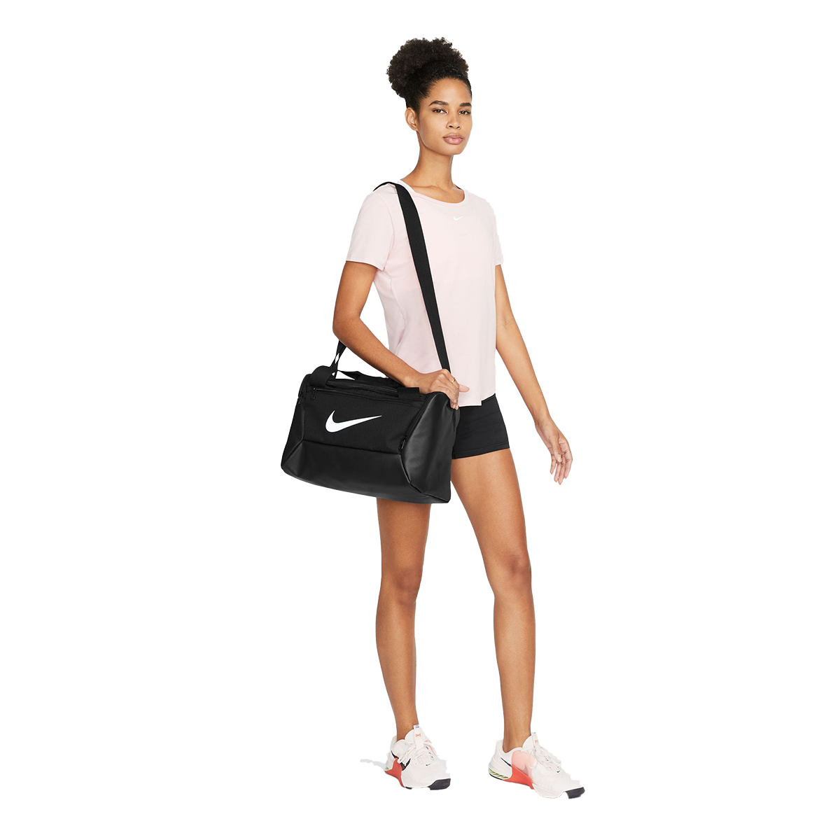 Nike Brasilia 9.5 Duffle — Black - White — Size XSmall — Back View