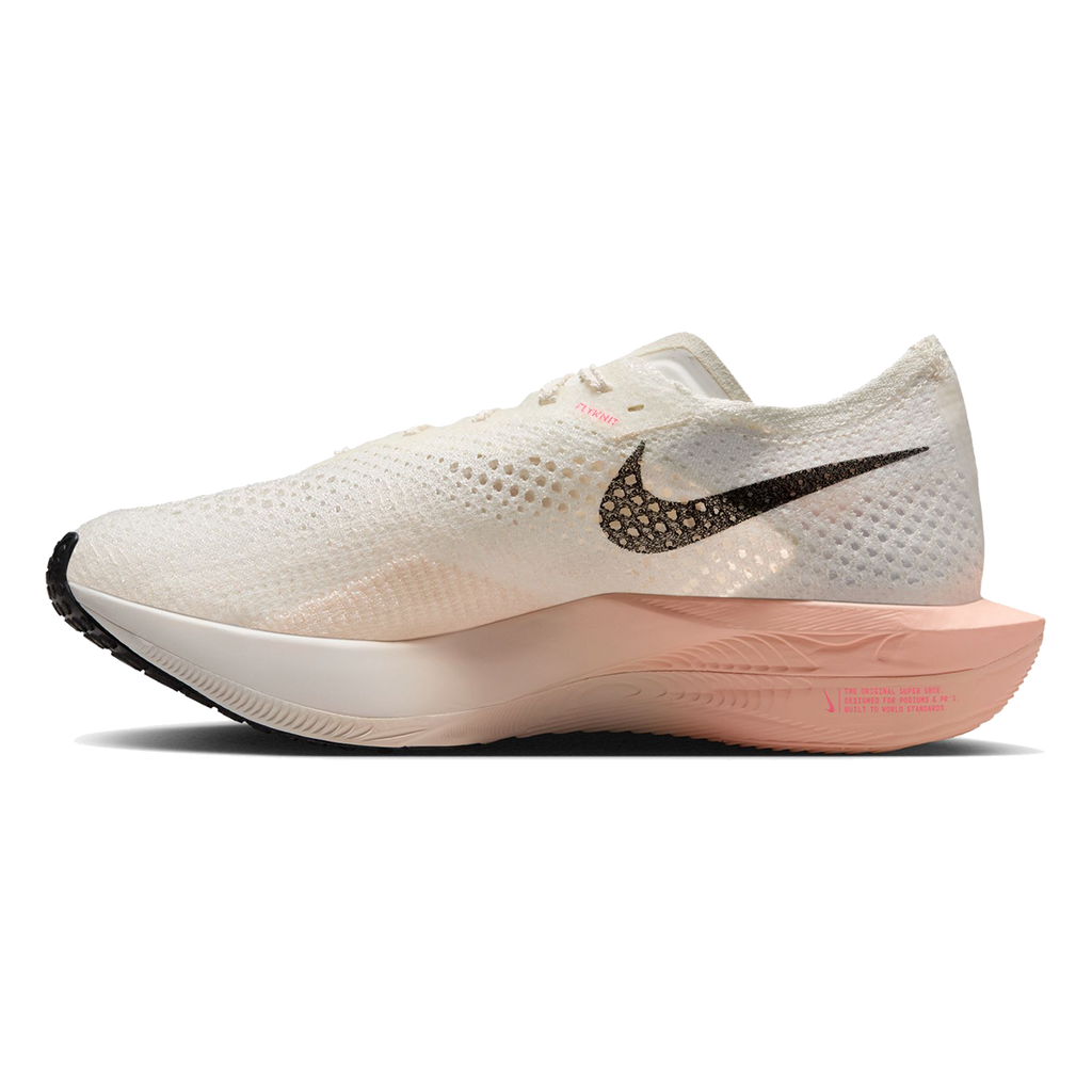 Nike ZoomX Vaporfly Next% 3 — Sail - Black - Crimson Tint - Guava Ice - Hot Punch — Size B — Width 7 — Side View