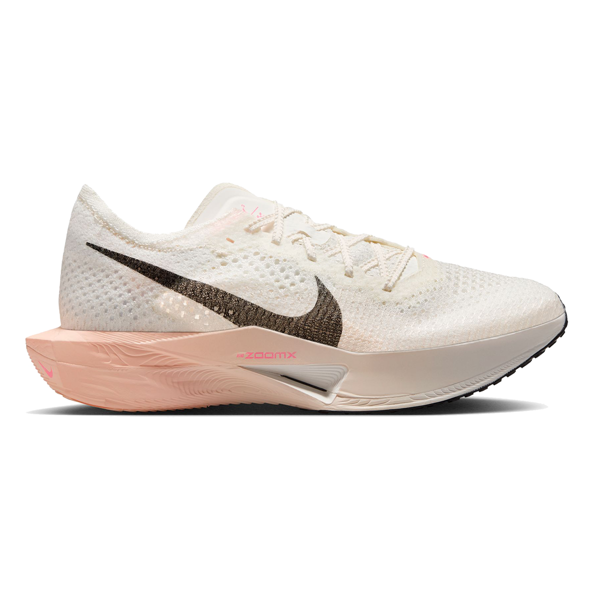 Nike ZoomX Vaporfly Next% 3 — Sail - Black - Crimson Tint - Guava Ice - Hot Punch — Size B — Width 7 — Front View