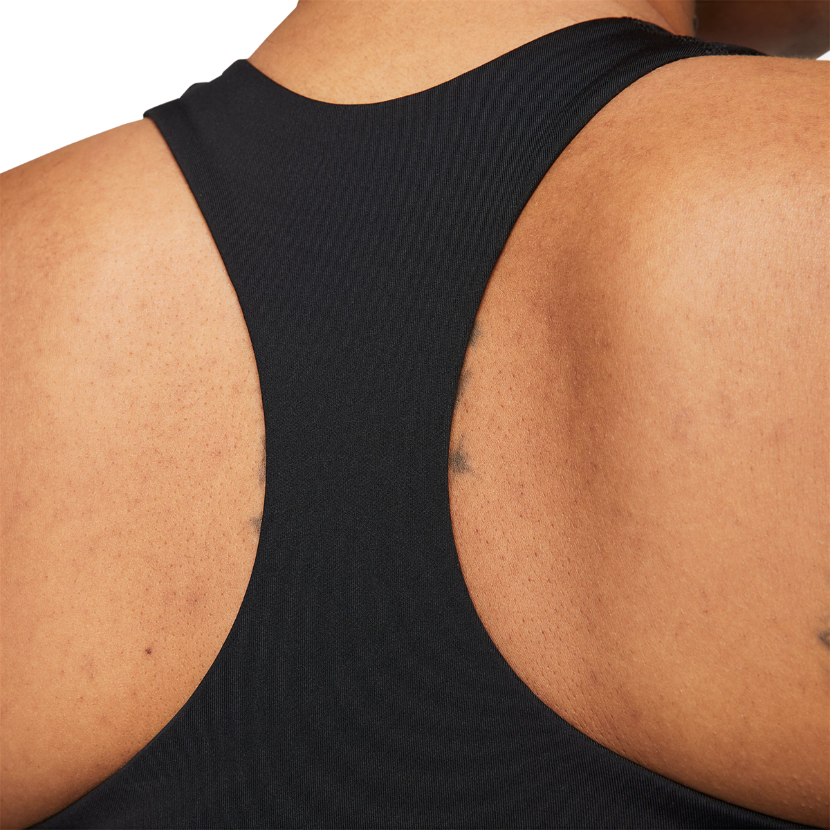 Nike Swoosh Medium-Support Padded Bra — Black - Black - White — Size Medium — Detail View