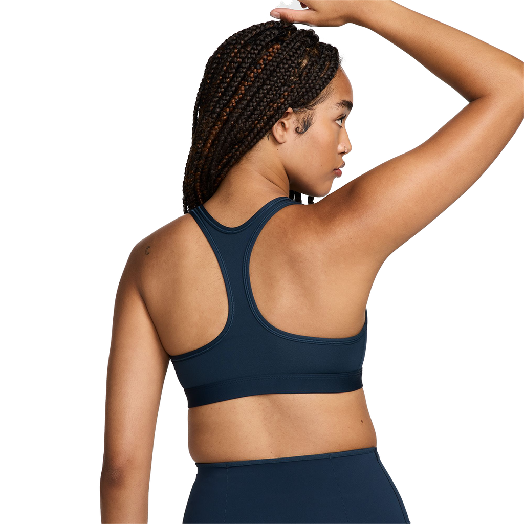 Nike Swoosh Bra — Armory Navy - White — Size Large — Side View