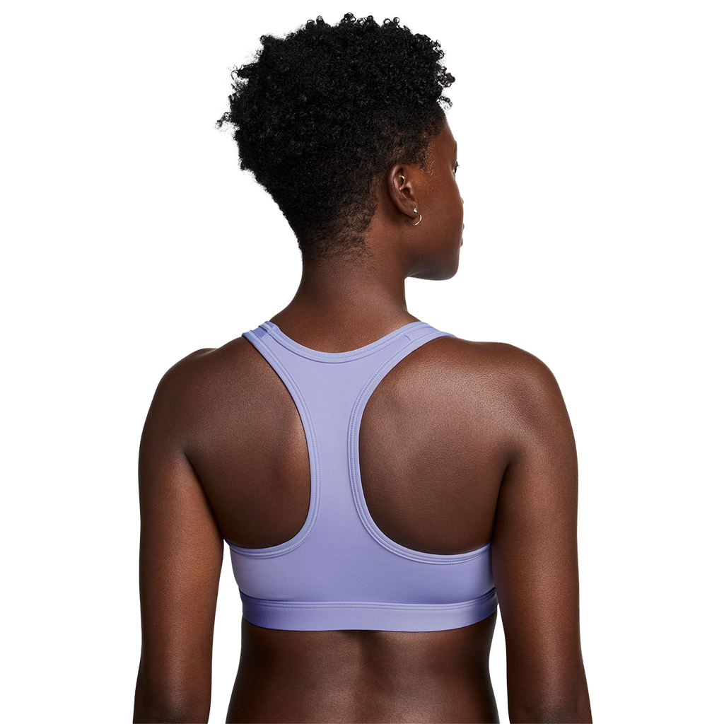 Nike Dri-FIT Swoosh Bra — Lilac Ice - White — Size XSmall — Detail View