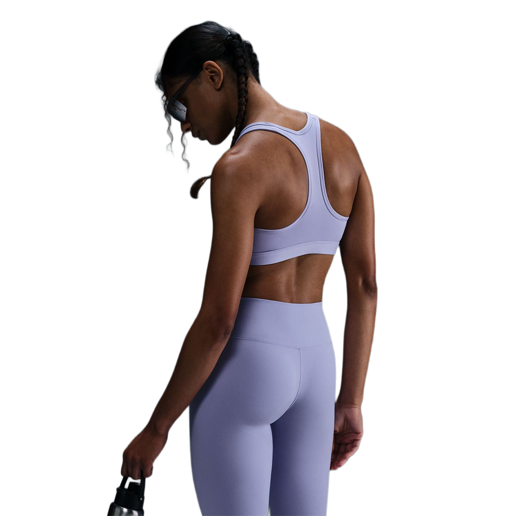 Nike Dri-FIT Swoosh Bra — Lilac Ice - White — Size XSmall — Back View