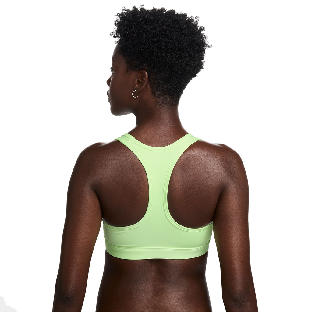 Nike Dri-FIT Swoosh Bra — Barely Volt - White — Size Large — Side View