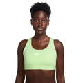 Nike Dri-FIT Swoosh Bra — Barely Volt - White — Size Large — Front View
