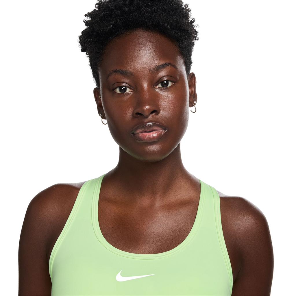 Nike Dri-FIT Swoosh Bra — Barely Volt - White — Size Large — Back View