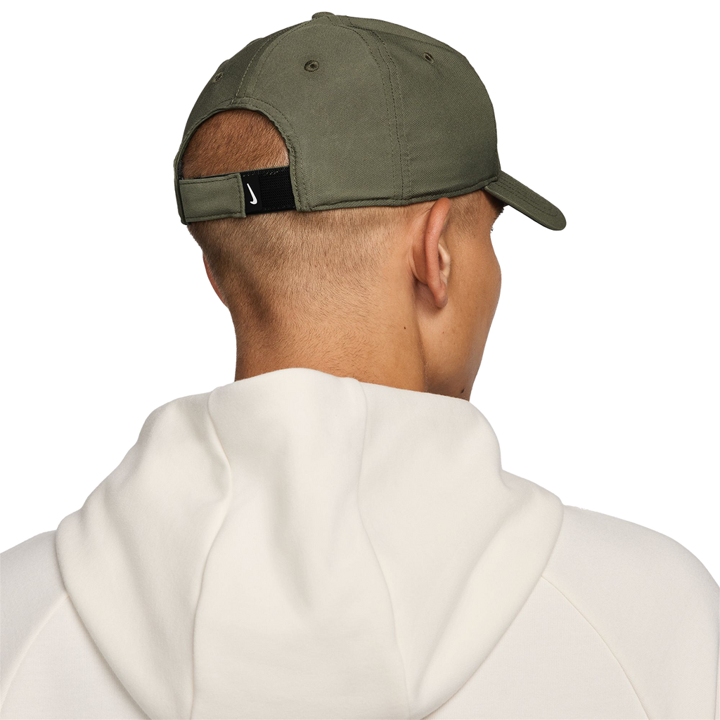 Nike Dri-FIT Club Hat — White - Black — Size Small / Medium — Lifestyle View