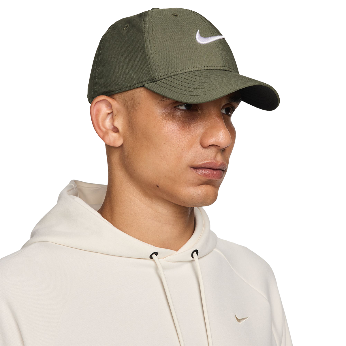 Nike Dri-FIT Club Hat — White - Black — Size Small / Medium — Top View