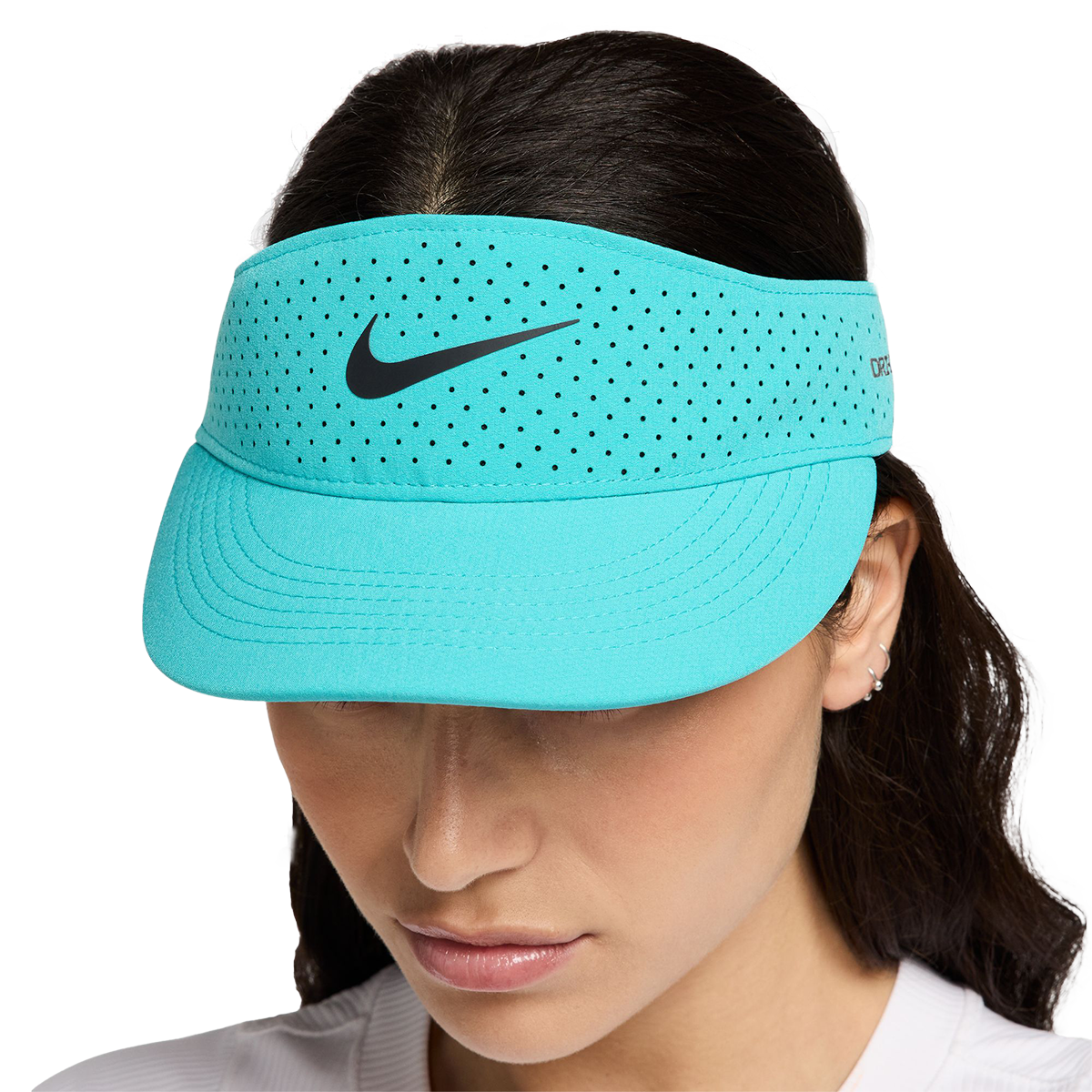 Nike Dri-FIT ADV Ace Visor — Black - Anthracite - White — Size Medium / Large — Lifestyle View
