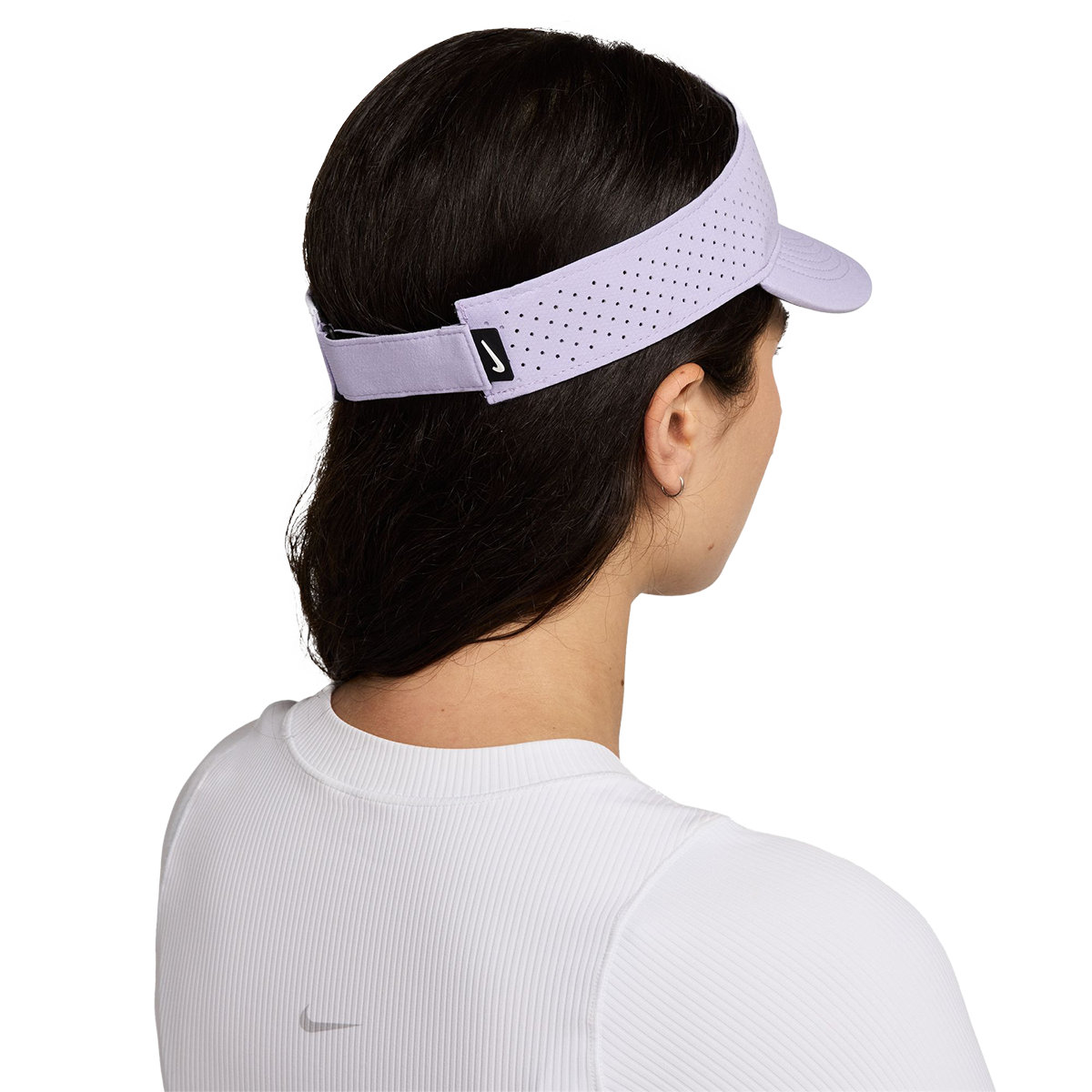 Nike Dri-FIT ADV Ace Visor — Black - Anthracite - White — Size Medium / Large — Top View