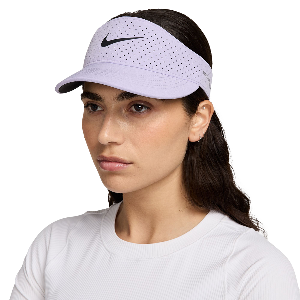 Nike Dri-FIT ADV Ace Visor — Black - Anthracite - White — Size Medium / Large — Front View