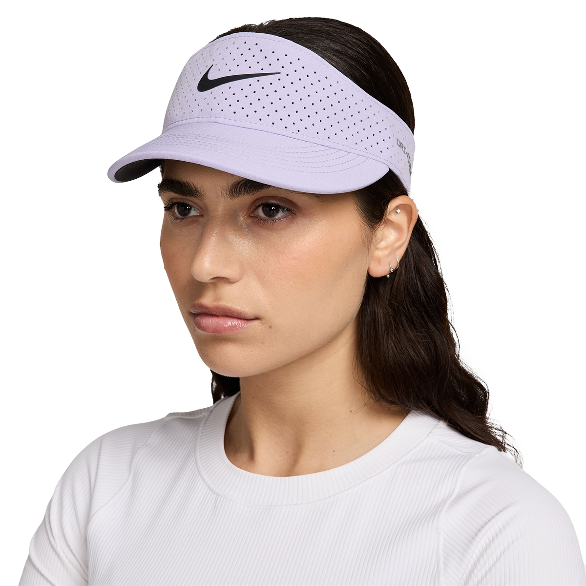 Nike Dri-FIT ADV Ace Visor — Black - Anthracite - White — Size Medium / Large — Front View