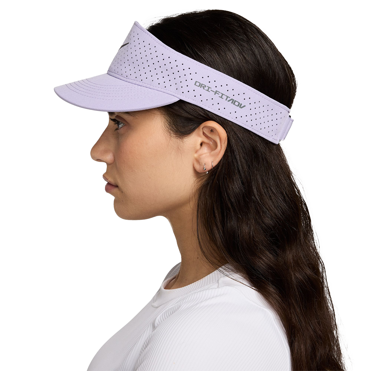Nike Dri-FIT ADV Ace Visor — Black - Anthracite - White — Size Medium / Large — Back View