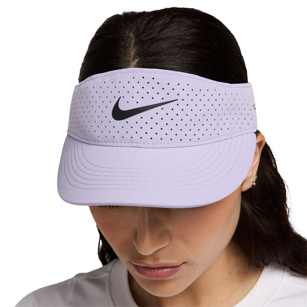Nike Dri-FIT ADV Ace Visor — Black - Anthracite - White — Size Medium / Large — Side View