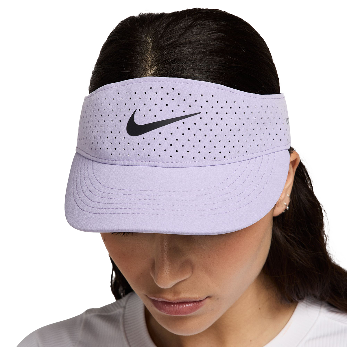 Nike Dri-FIT ADV Ace Visor — Black - Anthracite - White — Size Medium / Large — Side View
