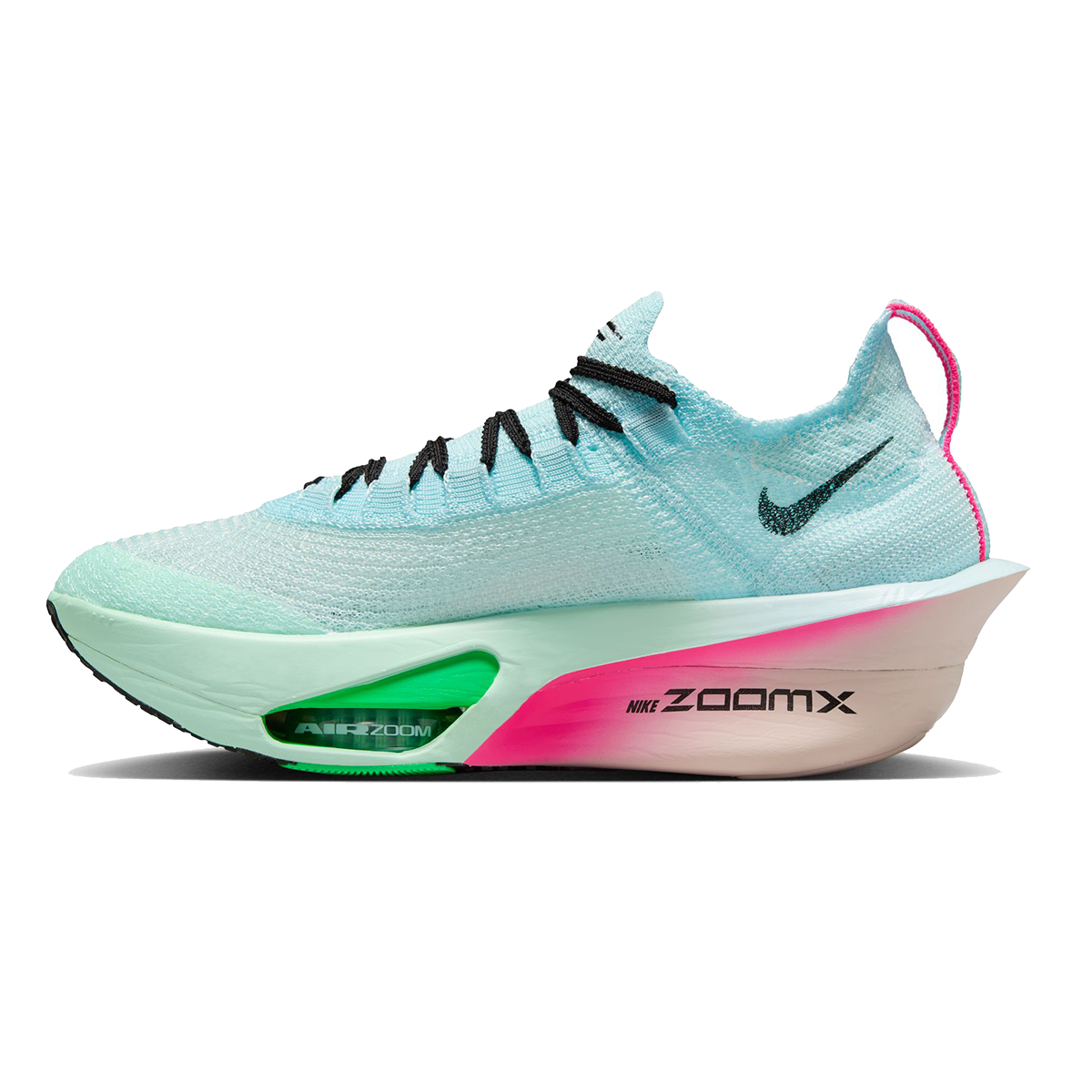 Nike Air Zoom Alphafly Next% 3 — Bright Crimson - Cave Purple - Lime Blast - Mint Foam - Sunset Tint - Green Strike — Size B — Width 6.5 — Alternate View 12