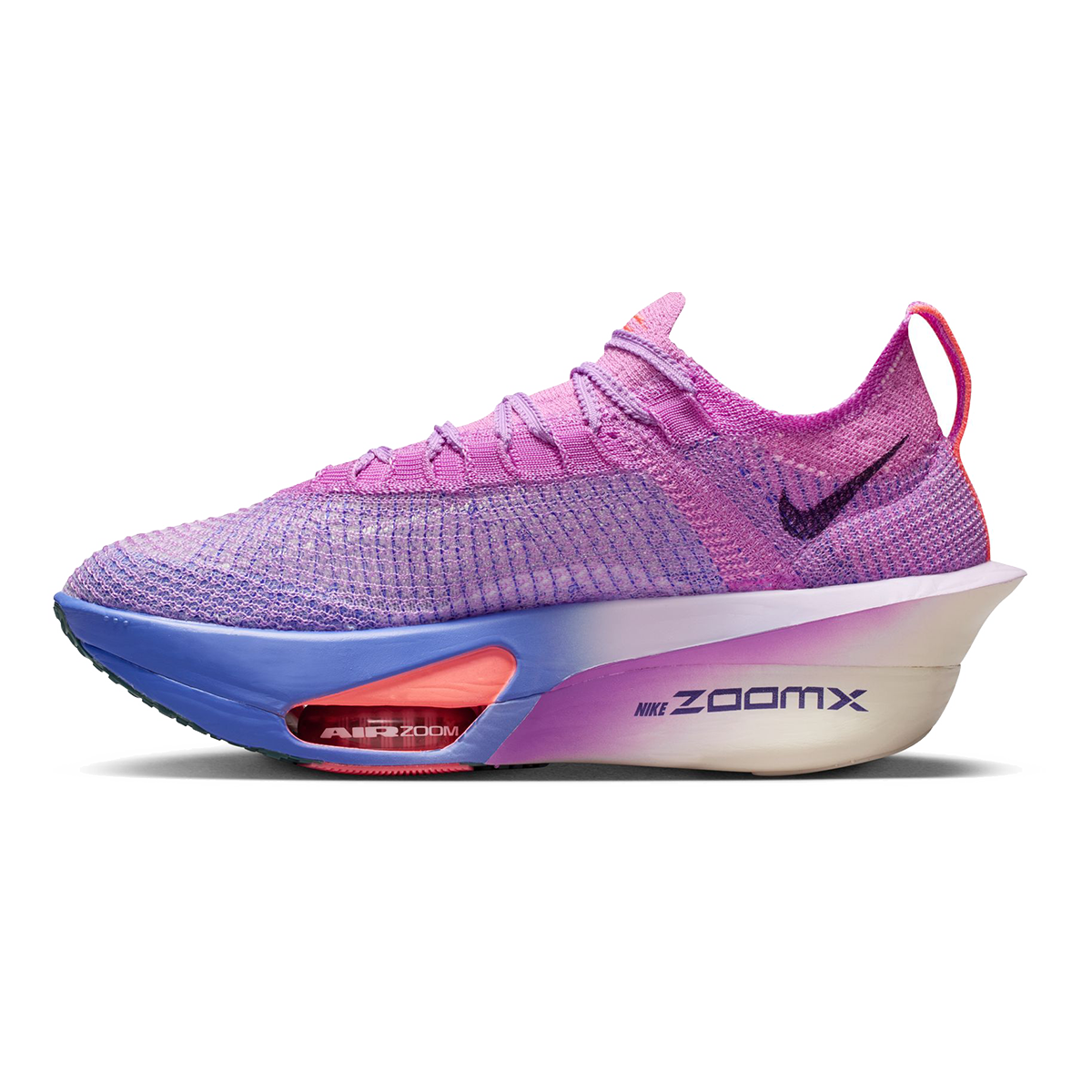 Nike Air Zoom Alphafly Next% 3 — Bright Crimson - Cave Purple - Lime Blast - Mint Foam - Sunset Tint - Green Strike — Size B — Width 6.5 — Alternate View 40