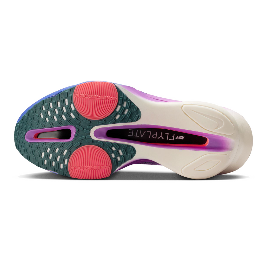 Nike Air Zoom Alphafly Next% 3 — Bright Crimson - Cave Purple - Lime Blast - Mint Foam - Sunset Tint - Green Strike — Size B — Width 6.5 — Alternate View 42