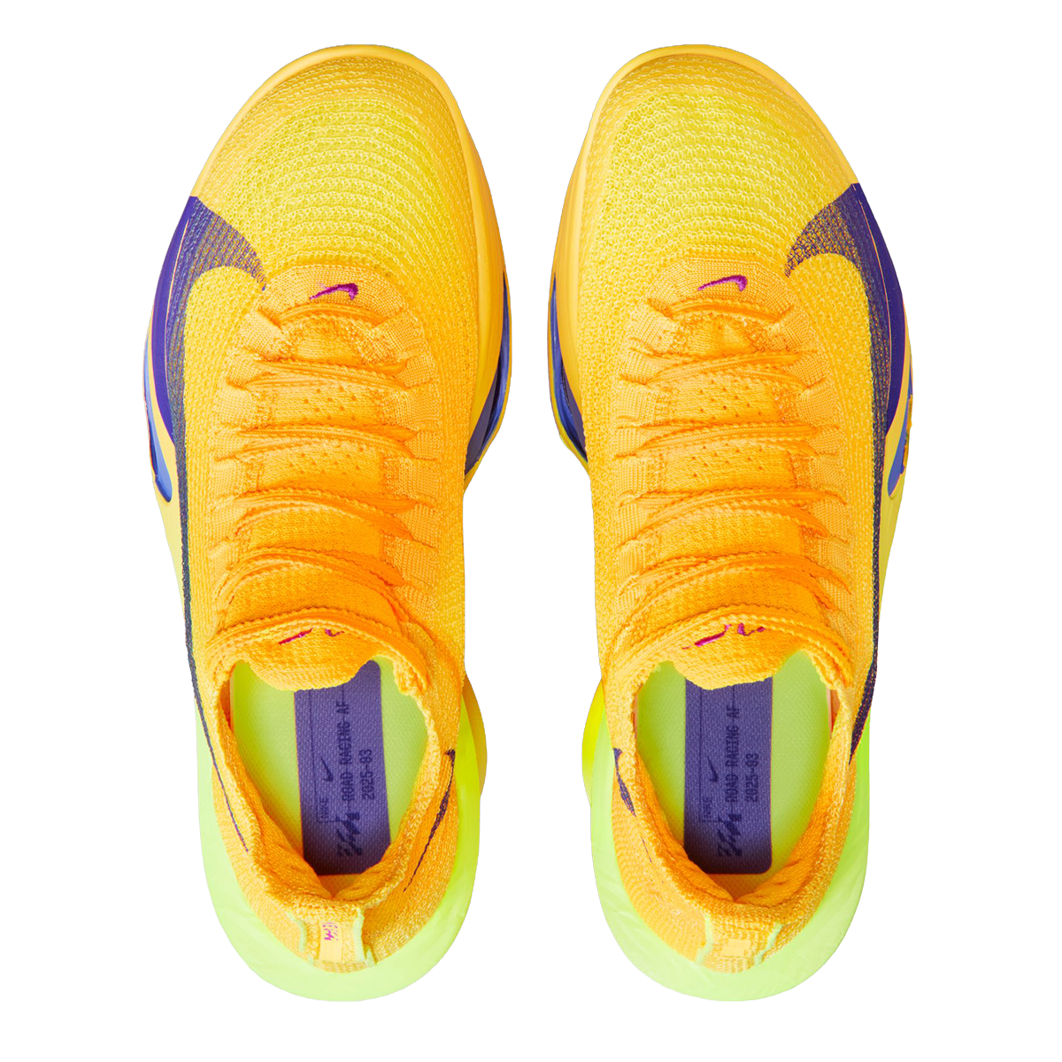 Nike Air Zoom Alphafly Next% 3 — Bright Crimson - Cave Purple - Lime Blast - Mint Foam - Sunset Tint - Green Strike — Size B — Width 6.5 — Back View