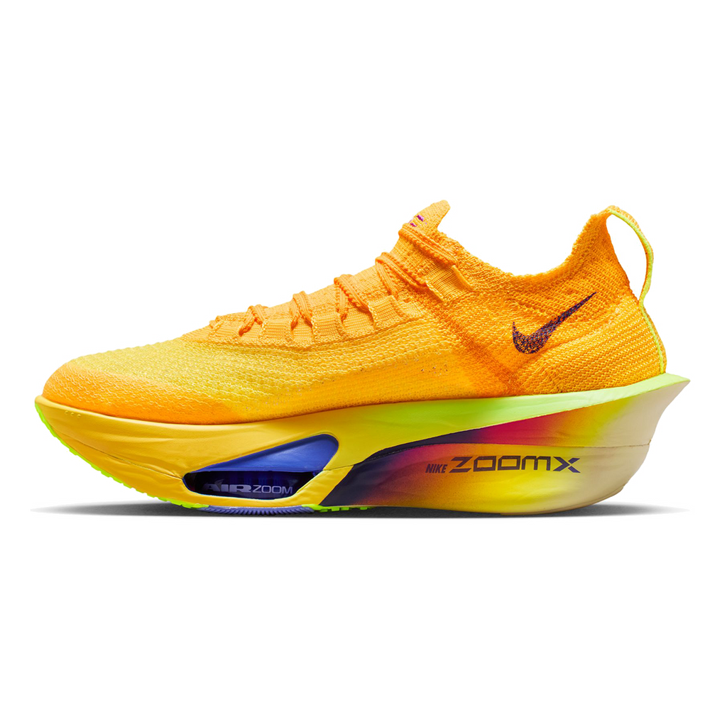 Nike Air Zoom Alphafly Next% 3 — Bright Crimson - Cave Purple - Lime Blast - Mint Foam - Sunset Tint - Green Strike — Size B — Width 6.5 — Side View