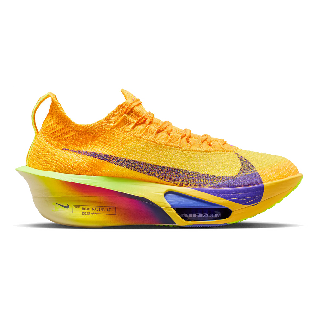 Nike Air Zoom Alphafly Next% 3 — Bright Crimson - Cave Purple - Lime Blast - Mint Foam - Sunset Tint - Green Strike — Size B — Width 6.5 — Front View