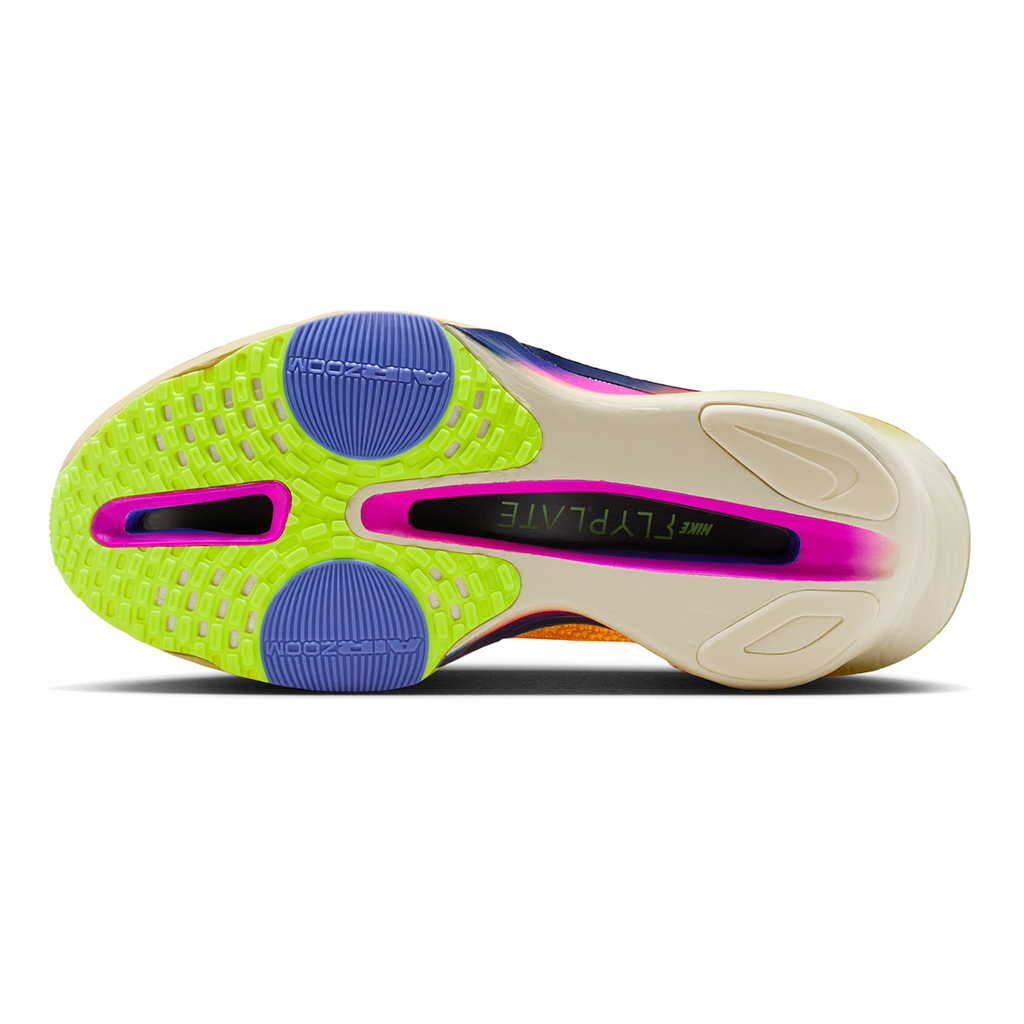 Nike Air Zoom Alphafly Next% 3 — Bright Crimson - Cave Purple - Lime Blast - Mint Foam - Sunset Tint - Green Strike — Size B — Width 6.5 — Top View