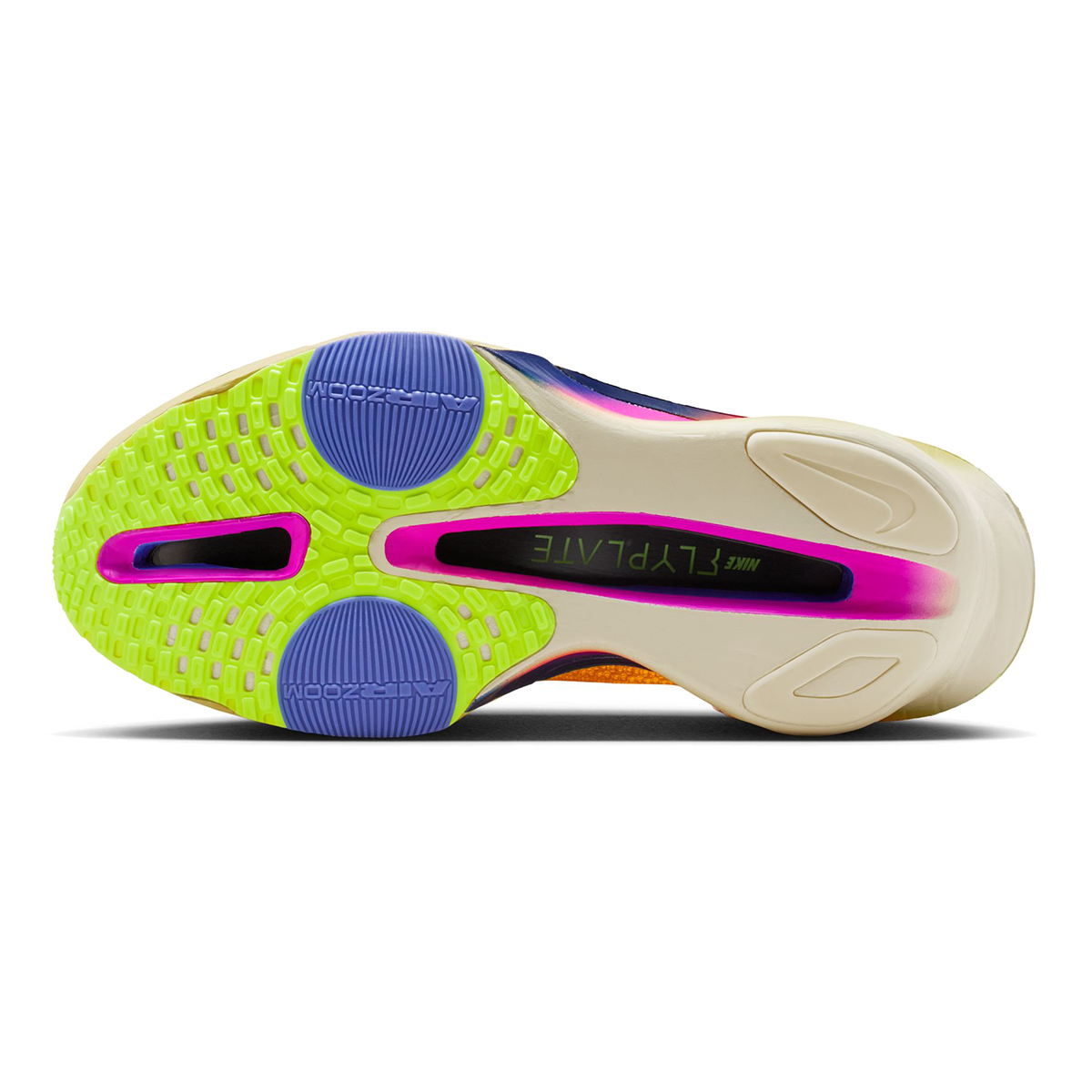 Nike Air Zoom Alphafly Next% 3 — Bright Crimson - Cave Purple - Lime Blast - Mint Foam - Sunset Tint - Green Strike — Size B — Width 6.5 — Top View
