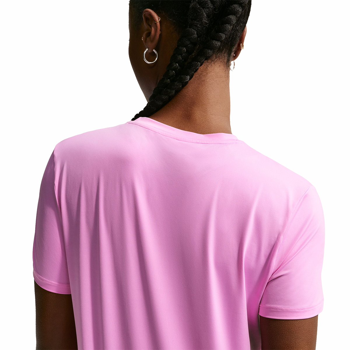 Nike Classic Dri-FIT Short-Sleeve Top — Light Magenta - White — Size XSmall — Top View