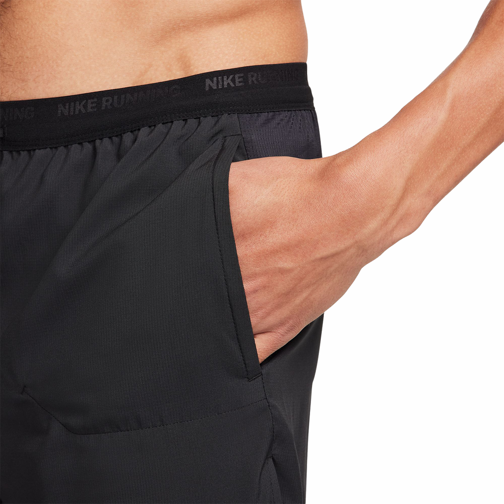 Nike Dri-FIT 5" 2-in-1 Short — Black - Black - Black - Reflective Silver - Reflective Silver — Size Small — Top View