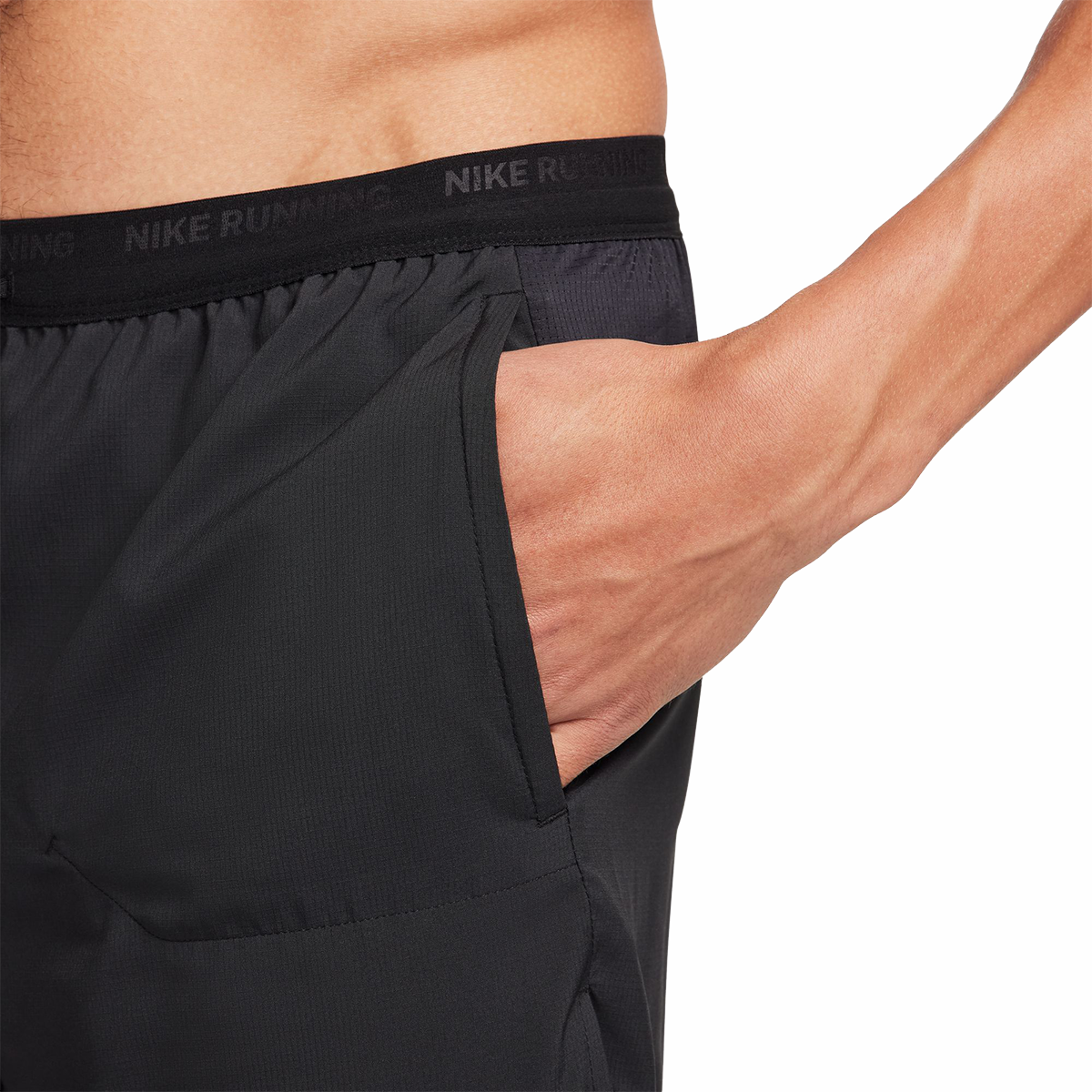 Nike Dri-FIT 5" 2-in-1 Short — Black - Black - Black - Reflective Silver - Reflective Silver — Size Small — Top View