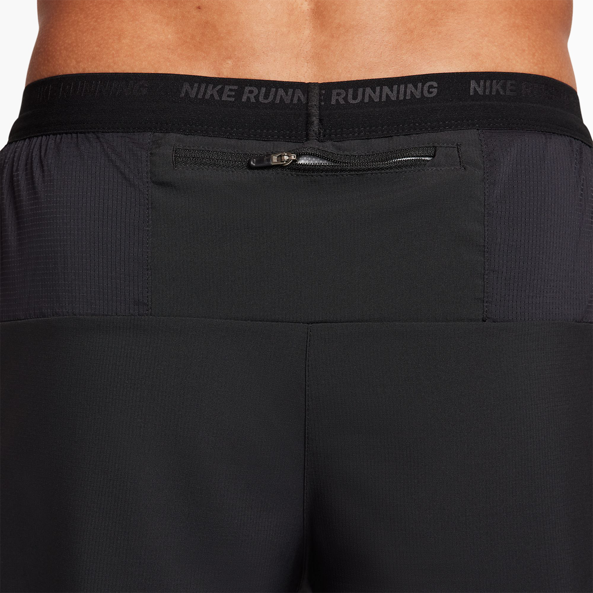 Nike Dri-FIT 5" 2-in-1 Short — Black - Black - Black - Reflective Silver - Reflective Silver — Size Small — Detail View