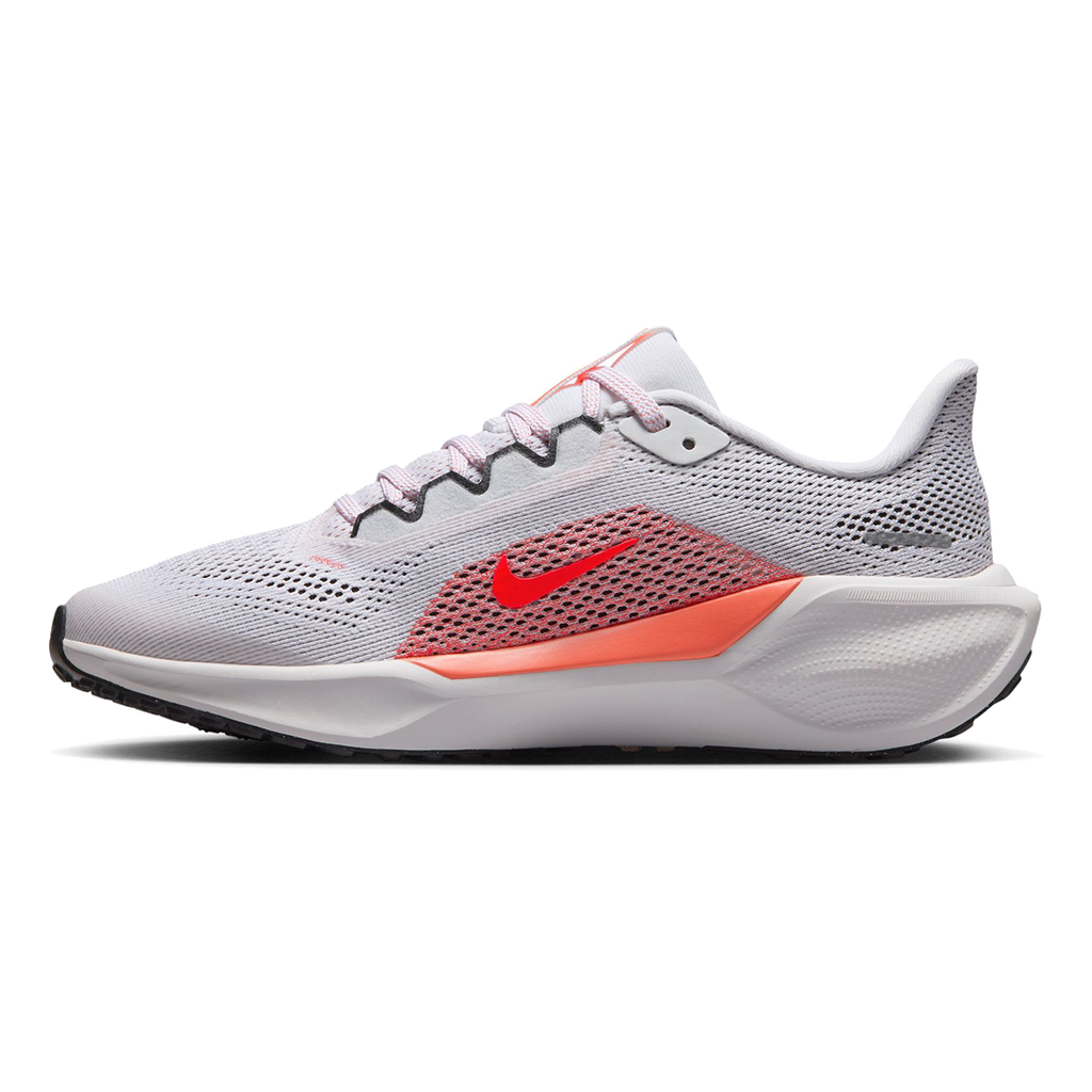 Nike Air Zoom Pegasus 41 GS — White - Bright Crimson - Magic Ember - Black — Size Y — Width 2.5 — Side View
