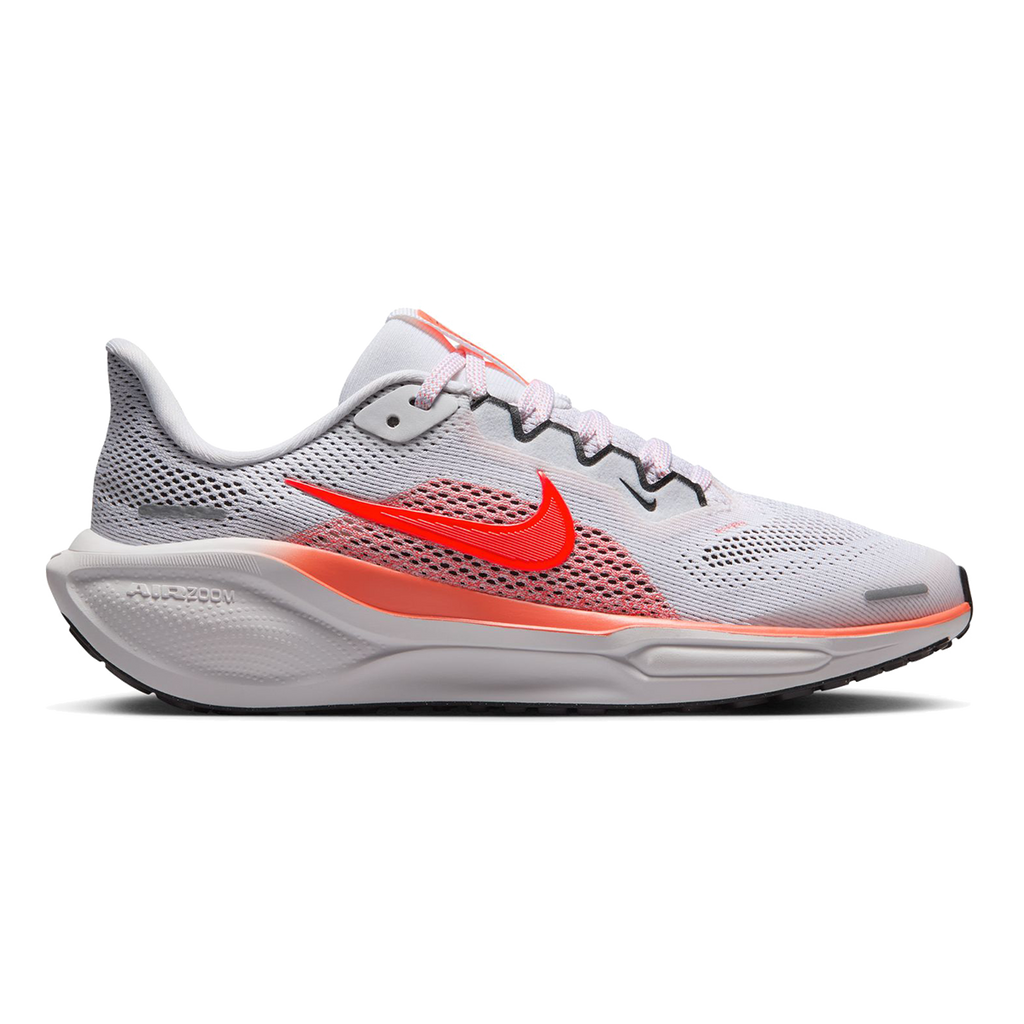 Nike Air Zoom Pegasus 41 GS — White - Bright Crimson - Magic Ember - Black — Size Y — Width 2.5 — Front View