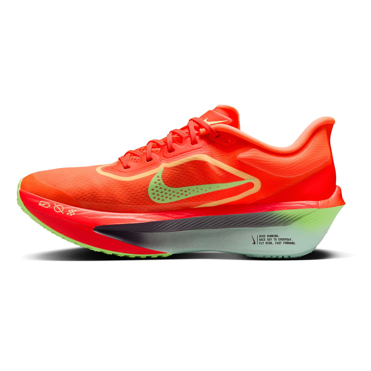 Nike Zoom Fly 6 — Bright Crimson - Cave Purple - Lime Blast - Mint Foam - Hyper Orange — Size D — Width 9 — Alternate View 11