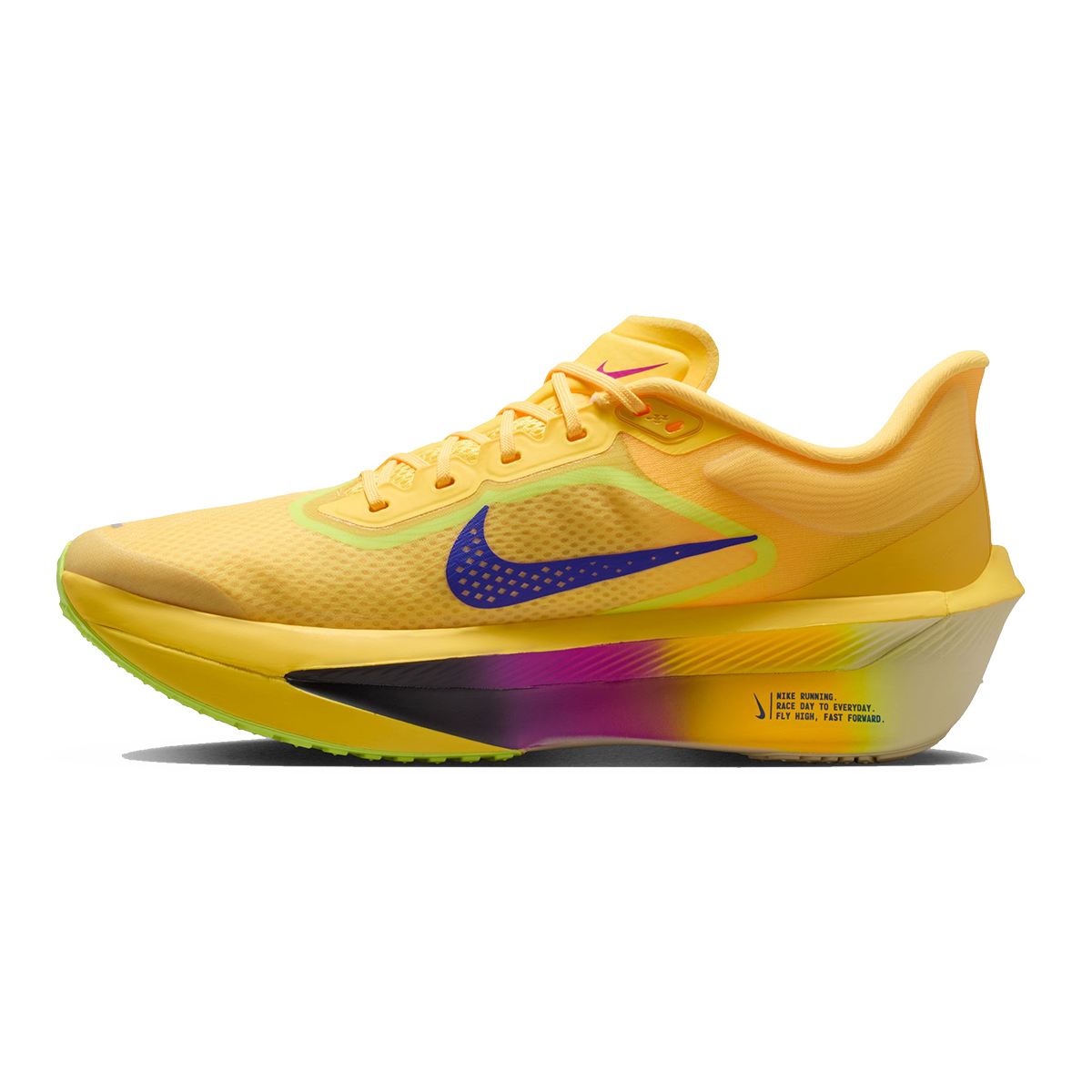 Nike Zoom Fly 6 — Bright Crimson - Cave Purple - Lime Blast - Mint Foam - Hyper Orange — Size D — Width 9 — Side View
