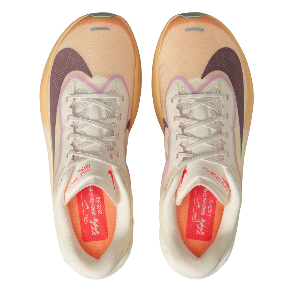 Nike Zoom Fly 6 — Pale Ivory - Black - Crimson Tint - Sail - Hot Punch — Size B — Width 7 — Back View