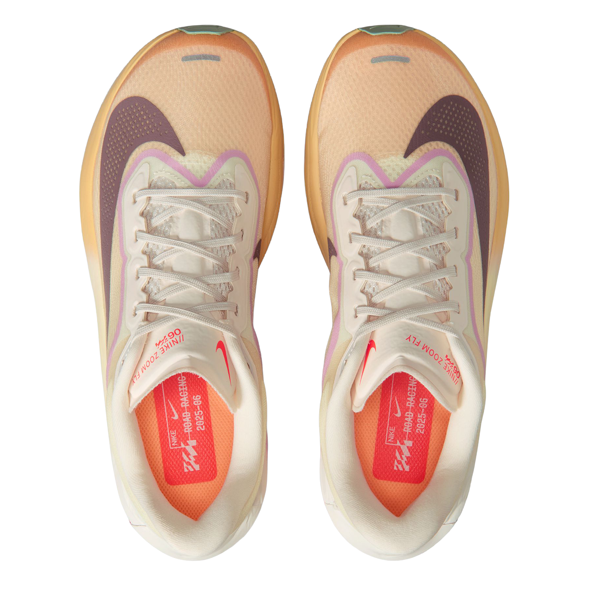 Nike Zoom Fly 6 — Pale Ivory - Black - Crimson Tint - Sail - Hot Punch — Size B — Width 7 — Back View
