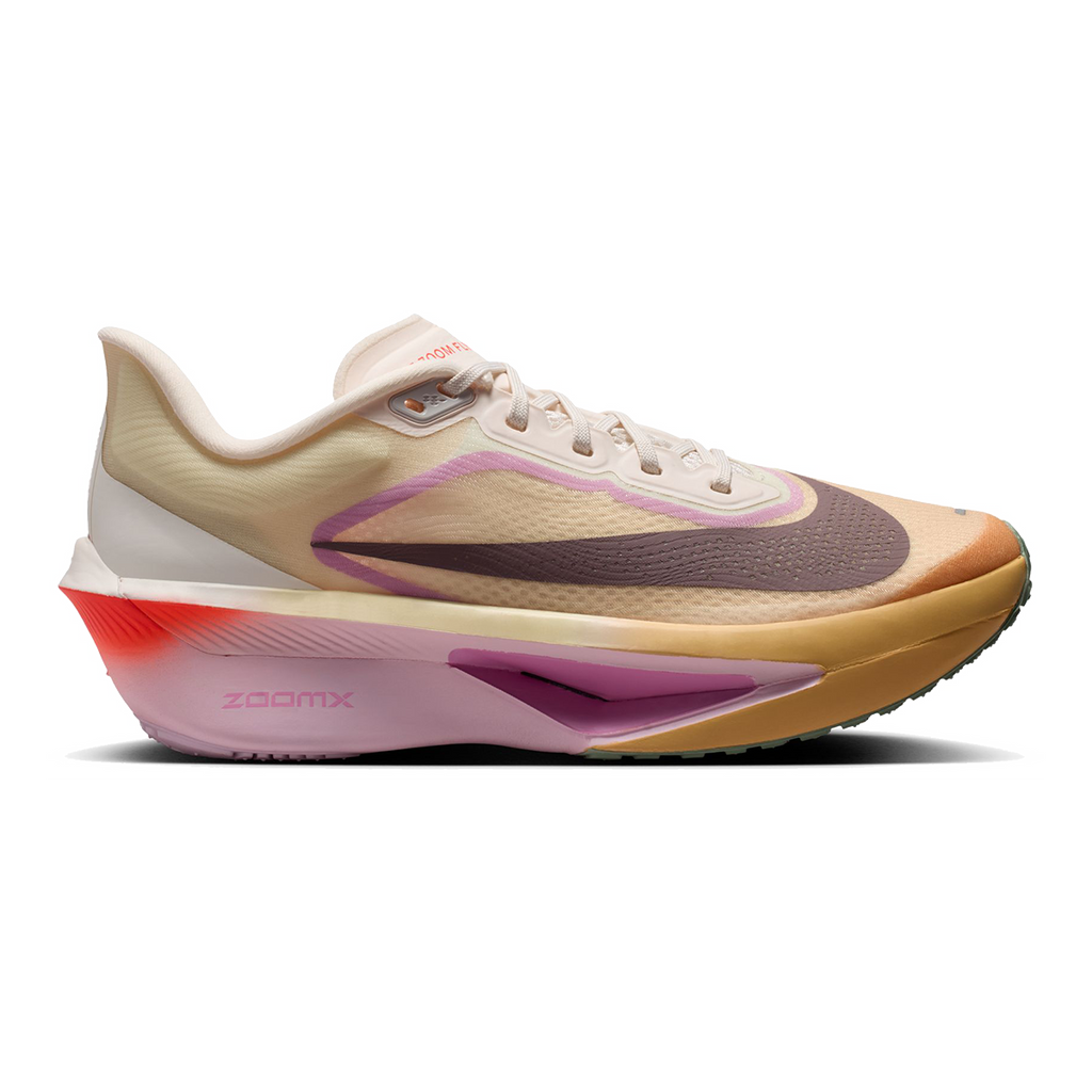 Nike Zoom Fly 6 — Pale Ivory - Black - Crimson Tint - Sail - Hot Punch — Size B — Width 7 — Front View