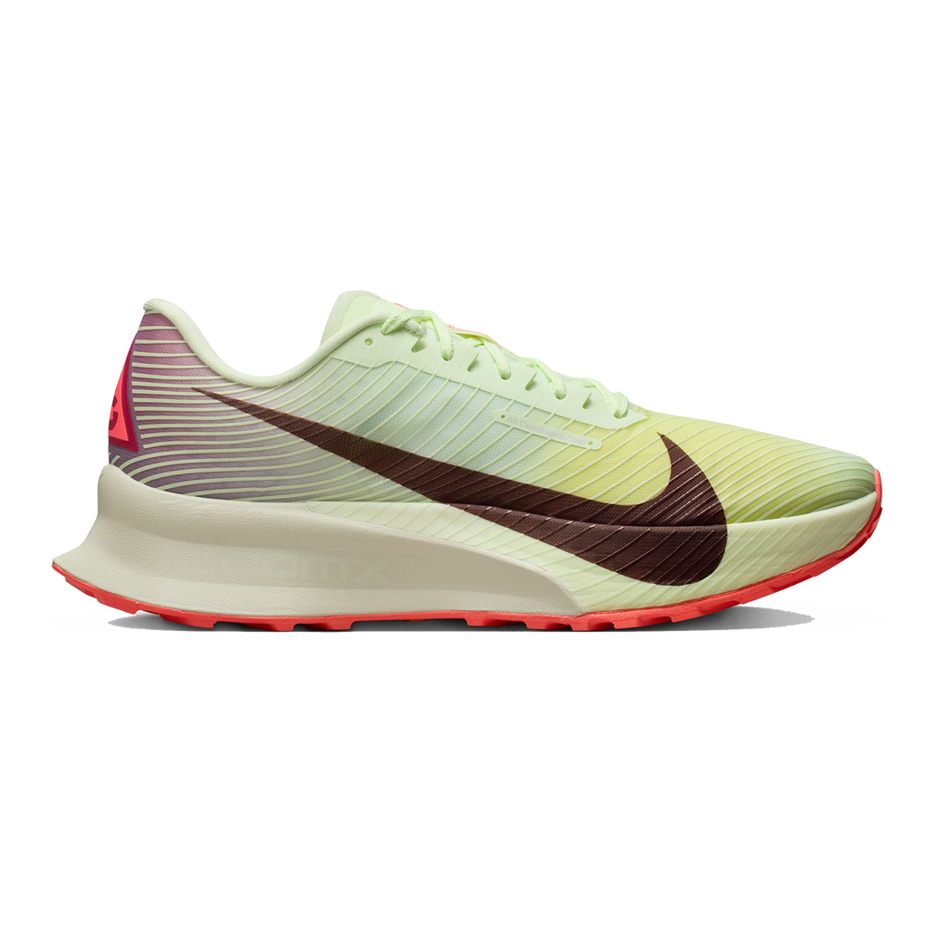 Nike ACG Ultrafly Trail — Volt Tint - Burgundy Ash - Steam - Sea Glass — Size D — Width 6 — Front View