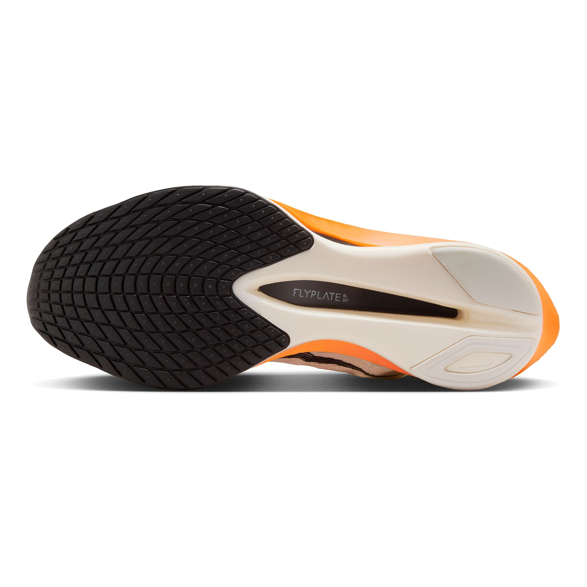 Nike ZoomX Vaporfly Next% 4 PROTO — Sail - Black - Total Orange - White — Size B — Width 7.5 — Top View