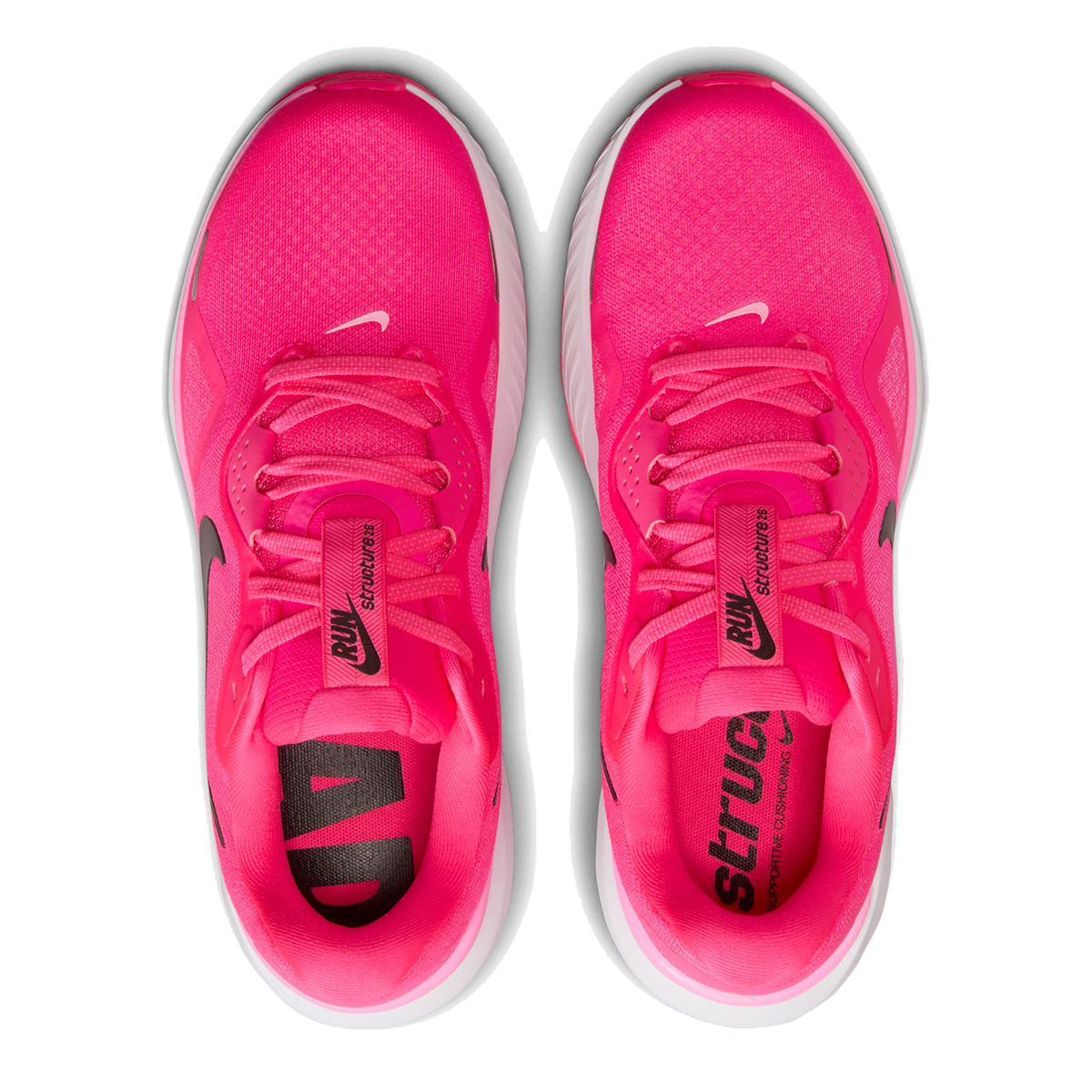 Nike Structure 26 — Hyper Pink - Black - Pink Spell - White — Size B — Width 10 — Alternate View 7