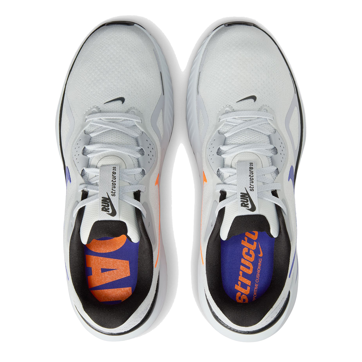Nike Structure 26 — Pure Platinum - Persian Violet - Wolf Grey — Size D — Width 12 — Lifestyle View