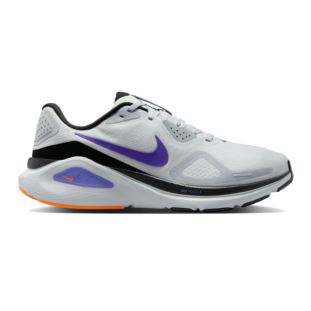 Nike Structure 26 — Pure Platinum - Persian Violet - Wolf Grey — Size D — Width 12 — Top View