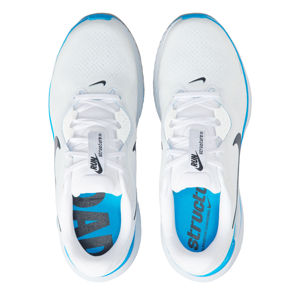 Nike Structure 26 — Pure Platinum - Persian Violet - Wolf Grey — Size D — Width 12 — Back View