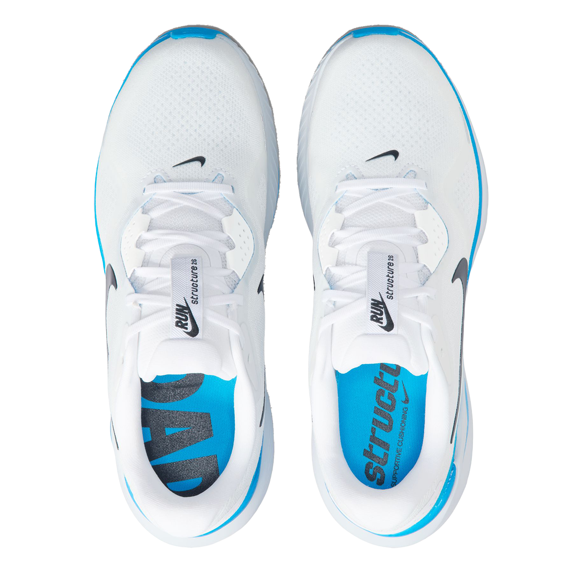 Nike Structure 26 — Pure Platinum - Persian Violet - Wolf Grey — Size D — Width 12 — Back View