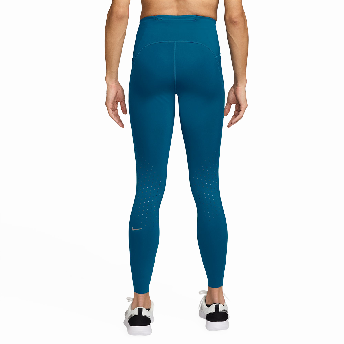Nike Swift High-Waisted 7/8 Running Leggings — Tattoo - Reflective Silver — Size Large — Alternate View 12