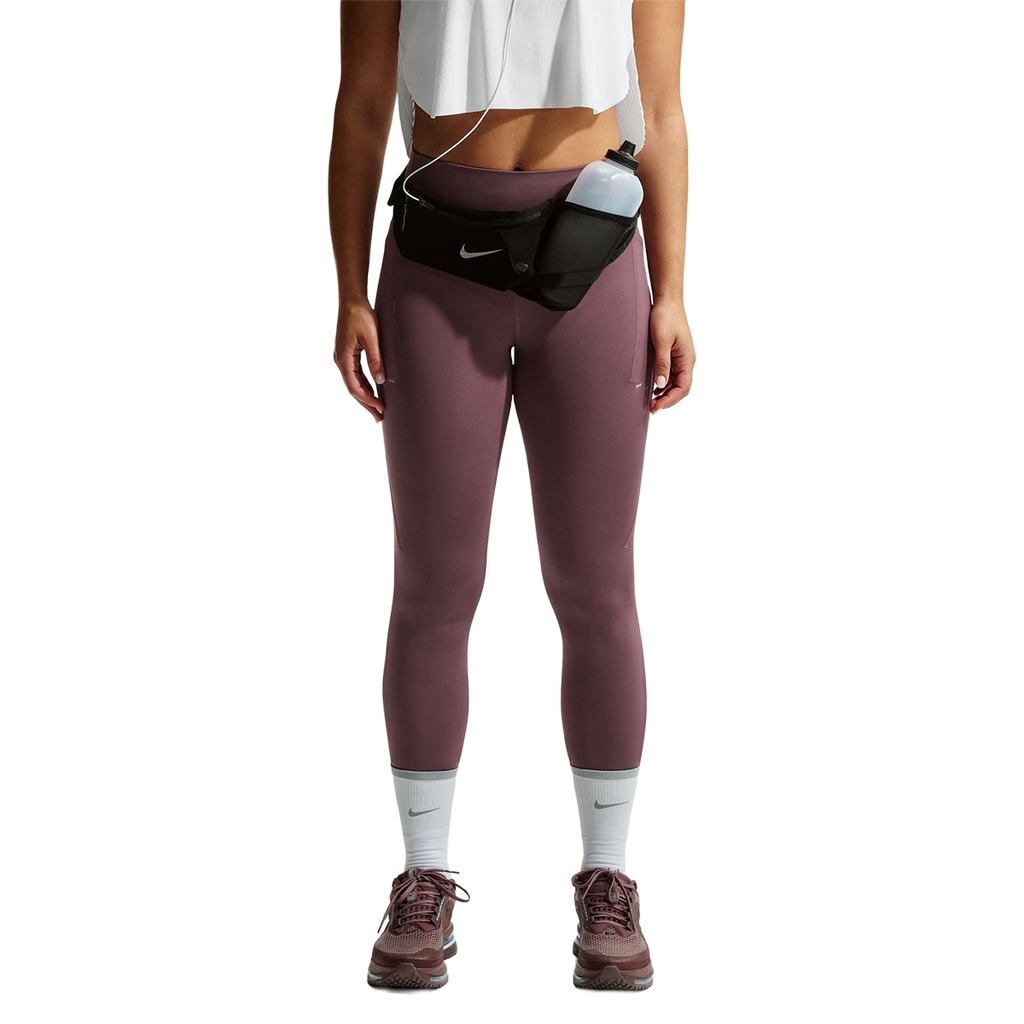Nike Swift High-Waisted 7/8 Running Leggings — Tattoo - Reflective Silver — Size Large — Side View