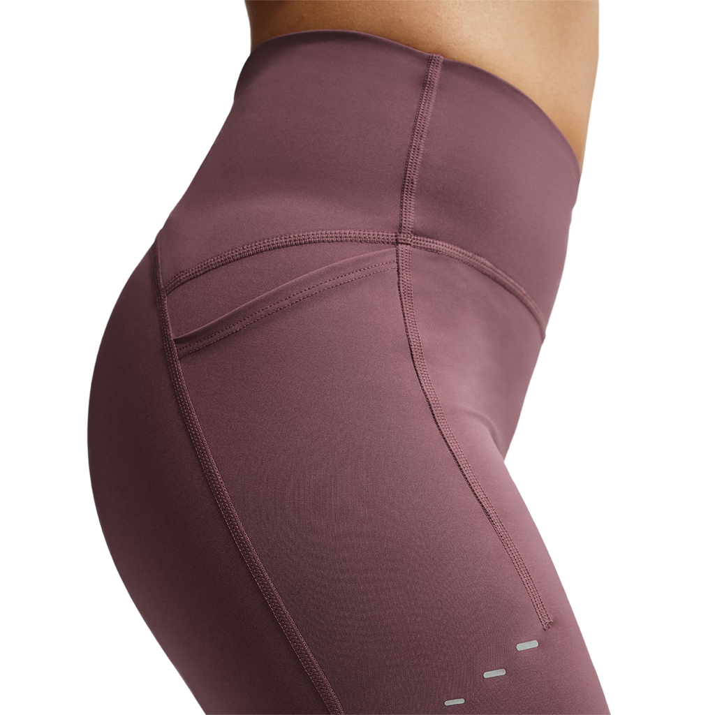 Nike Swift High-Waisted 7/8 Running Leggings — Tattoo - Reflective Silver — Size Large — Top View
