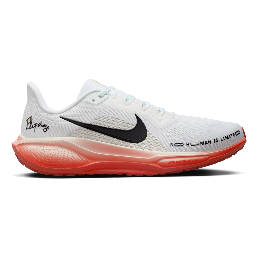 Nike Air Zoom Pegasus 41 EK — White - Black - Pale Ivory - Dragon Red - Stadium Green — Size D — Width 9 — Front View